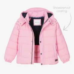 Mitty James Girls Pink Showerproof Puffer Coat Online