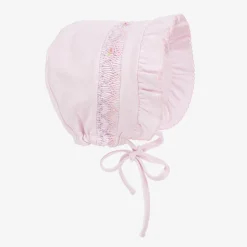 Kissy Kissy Girls Pink Smocked Pima Cotton Bonnet Hot