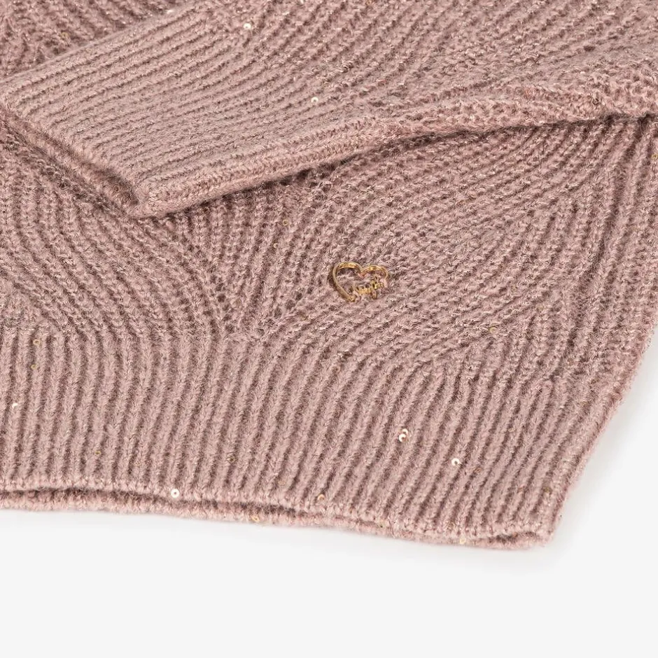 Mayoral Girls Pink Sparkle Knit Sweater Outlet
