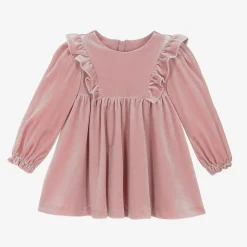 Abel amp; Lula Girls Pink Sparkly Velour Dress