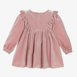 Abel amp; Lula Girls Pink Sparkly Velour Dress