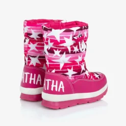 Agatha Ruiz de la Prada Girls Pink Star Snow Boots Best
