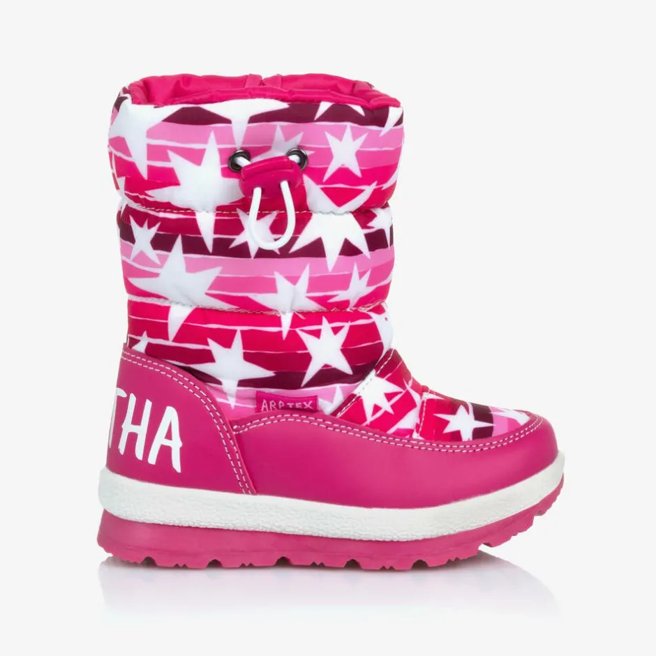 Agatha Ruiz de la Prada Girls Pink Star Snow Boots Best