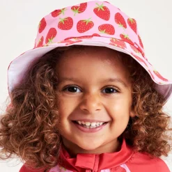Mitty James Girls Pink Strawberry Bucket Hat (UPF 50+) Discount