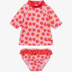 Mitty James Girls Pink Strawberry Tankini (UPF 50+) Best
