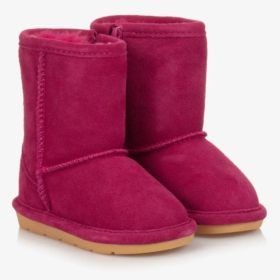 Chipmunks Girls Pink Suede Leather Boots Discount