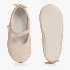 Marie-Chantal Girls Pink Suede Leather Shoes