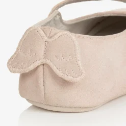 Marie-Chantal Girls Pink Suede Leather Shoes