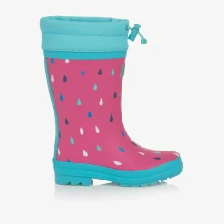 Hatley Girls Pink Tiny Drops Rain Boots Best