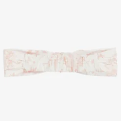Tartine et Chocolat Girls Pink Toile de Jouy Print Headband Outlet
