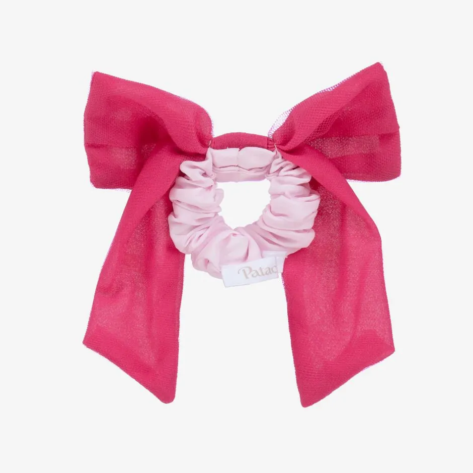 Patachou Girls Pink Tulle Bow Hair Scrunchie (14cm) Best