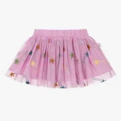 Stella McCartney Kids Girls Pink Tulle Shooting Star Skirt Online