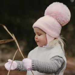 Sätila of Sweden Girls Pink Tuva Giant Pom-Pom Hat Outlet