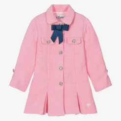 Miranda Girls Pink Tweed & Diamanté Dress