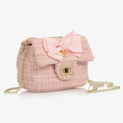 Angels Face Girls Pink Tweed Bag (16cm) Online