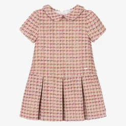 Patachou Girls Pink Tweed Dress Hot