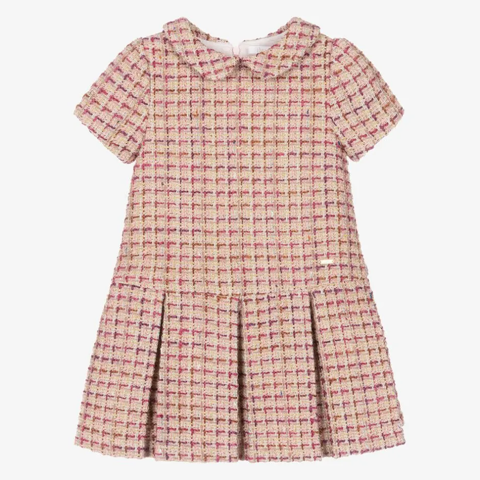 Patachou Girls Pink Tweed Dress Hot