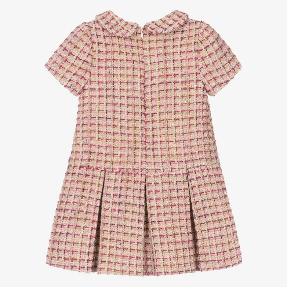 Patachou Girls Pink Tweed Dress Hot