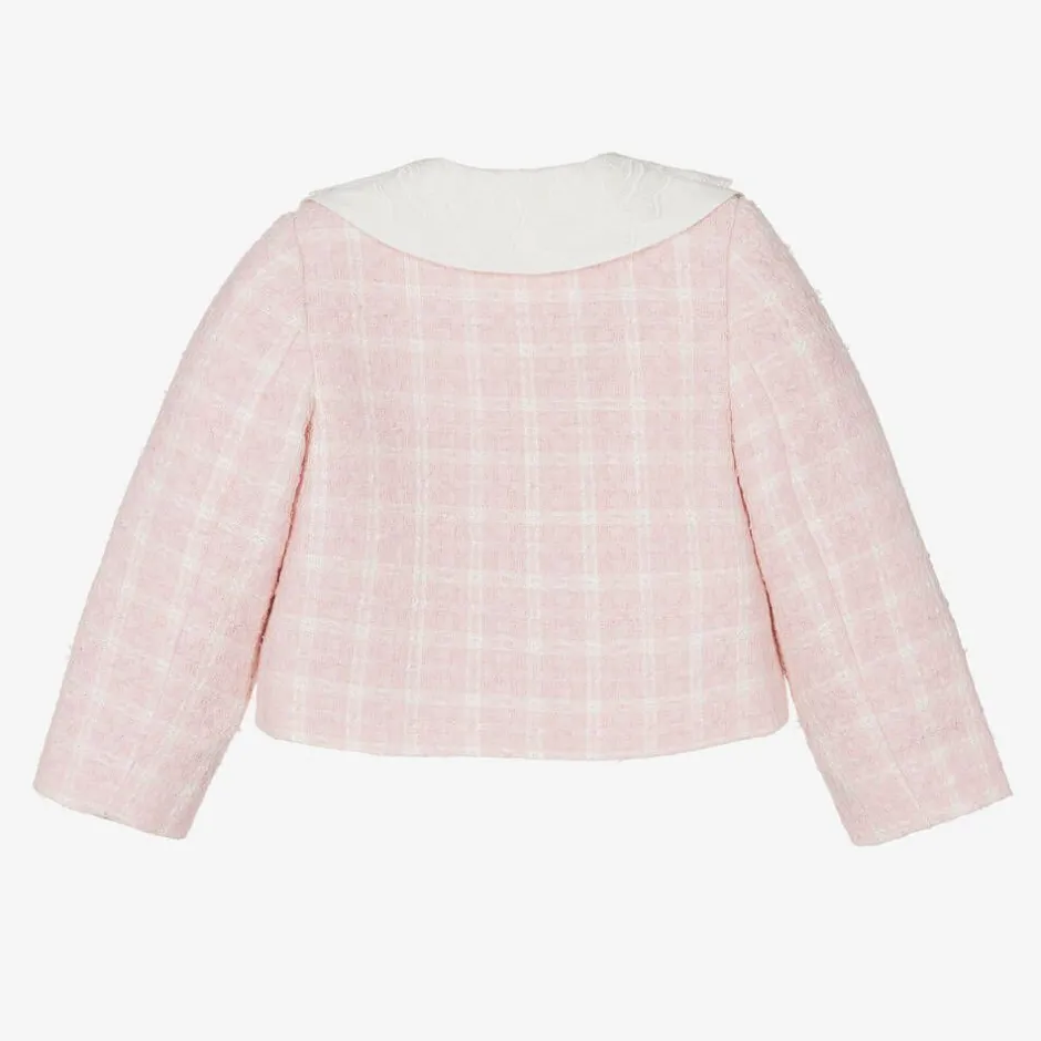 Self-Portrait Girls Pink Tweed Jacket Discount