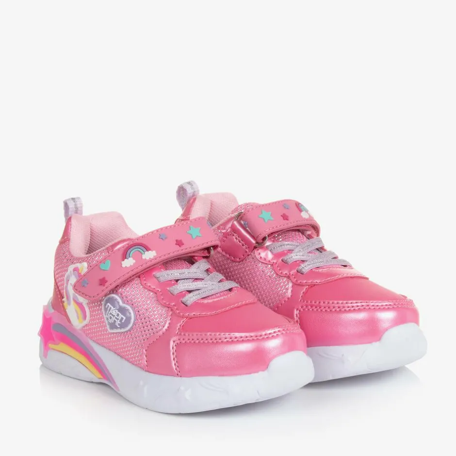 Beppi Girls Pink Unicorn Light-Up Trainers Clearance