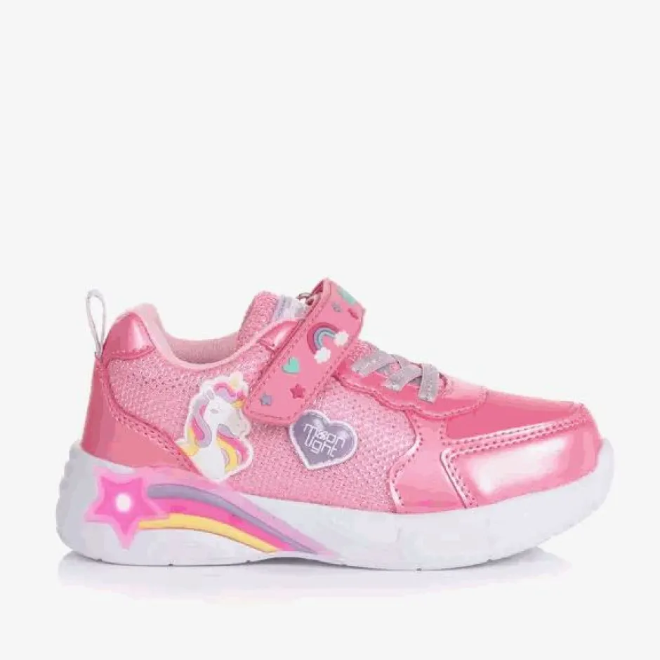 Beppi Girls Pink Unicorn Light-Up Trainers Clearance
