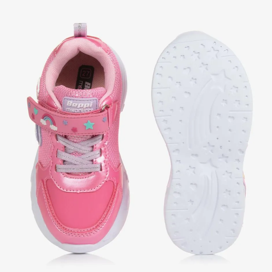 Beppi Girls Pink Unicorn Light-Up Trainers Clearance