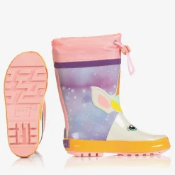 Playshoes Girls Pink Unicorn Rain Boots