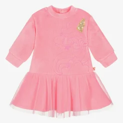 Billieblush Girls Pink Velour & Tulle Unicorn Dress Sale