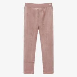 Mayoral Girls Pink Velour Leggings New