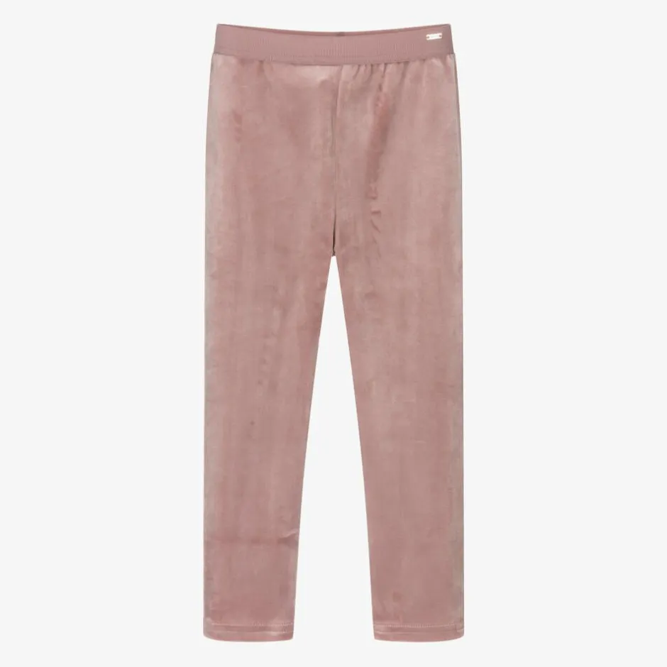 Mayoral Girls Pink Velour Leggings New