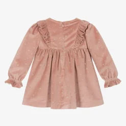 Mayoral Girls Pink Velour Star Dress Hot
