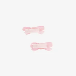 Bowtique London Girls Pink Velvet Bow Hair Clips (2 Pack) Discount