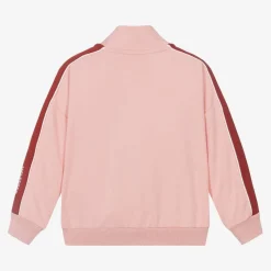Tommy Hilfiger Girls Pink Viscose Half-Zip Sweatshirt Outlet
