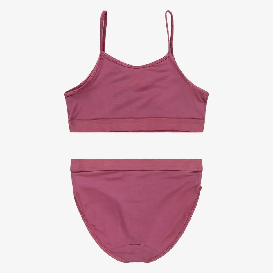 Molo Girls Pink Viscose Top & Knickers Set DarkRose Outlet