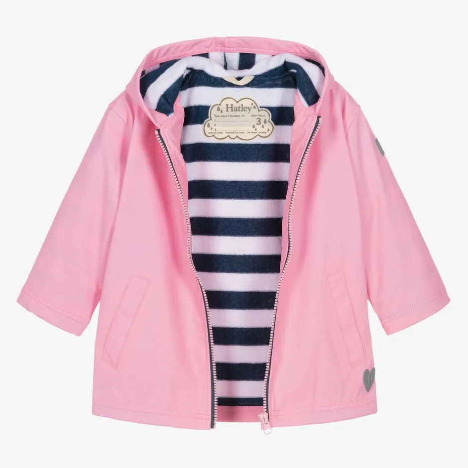 Little Blue House by Hatley Girls Pink Waterproof Raincoat Outlet