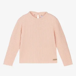Laranjinha Girls Pink Wool & Cashmere Knit Sweater Best