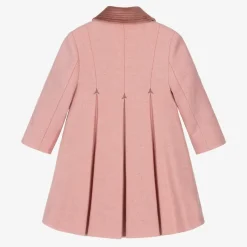 Ancar Girls Pink Wool & Velvet Coat Sale