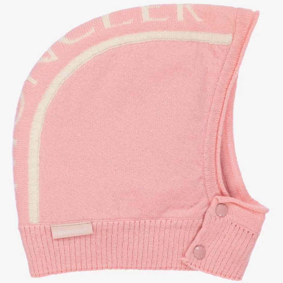 Moncler Enfant Girls Pink Wool Balaclava Outlet