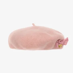 Angels Face Girls Wool Beret Pink Clearance