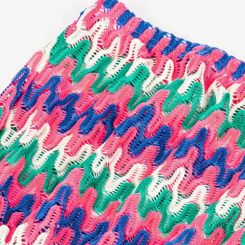 Nessi Byrd Girls Pink Zigzag Crochet Lace Jumpsuit (UV50) Clearance