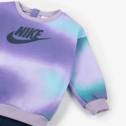 Nike Girls Purple & Blue Cotton Leggings Set Clearance