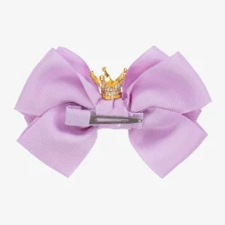Angels Face Girls Purple Bow Hair Clip (11cm) Lilac Discount
