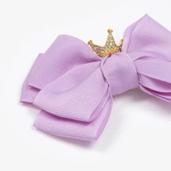 Angels Face Girls Purple Bow Hair Clip (11cm) Lilac Discount