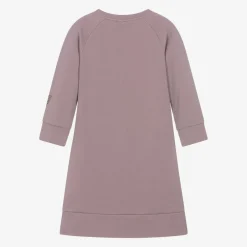 EA7 Emporio Armani Girls Purple Cotton EA7 Sweatshirt Dress Hot