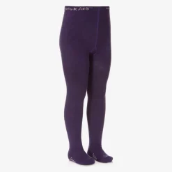 Country Kids Girls Purple Cotton Knitted Tights Hot