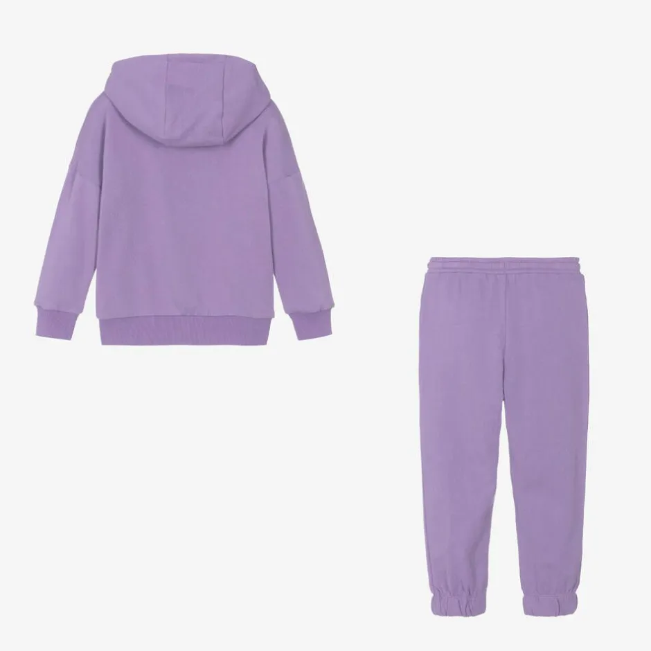 Joyday Girls Purple Cotton Sequin Rainbow Tracksuit Outlet