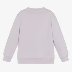 Stella McCartney Kids Girls Purple Cotton Smile Sweatshirt Best