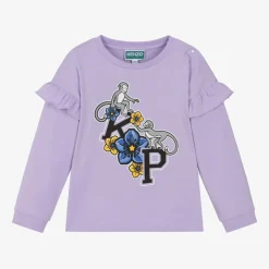 KENZO KIDS Girls Purple Cotton Top