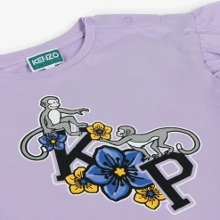 KENZO KIDS Girls Purple Cotton Top