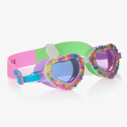 Bling2o Girls Purple Hearts Swimming Goggles